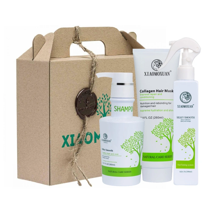 Xiaomoxuan Подарунковий набір для волосся 3 од (Silky Smooth Shampoo 300/Collagen Treatment 260/Silky Smooth Spray 200 мл)